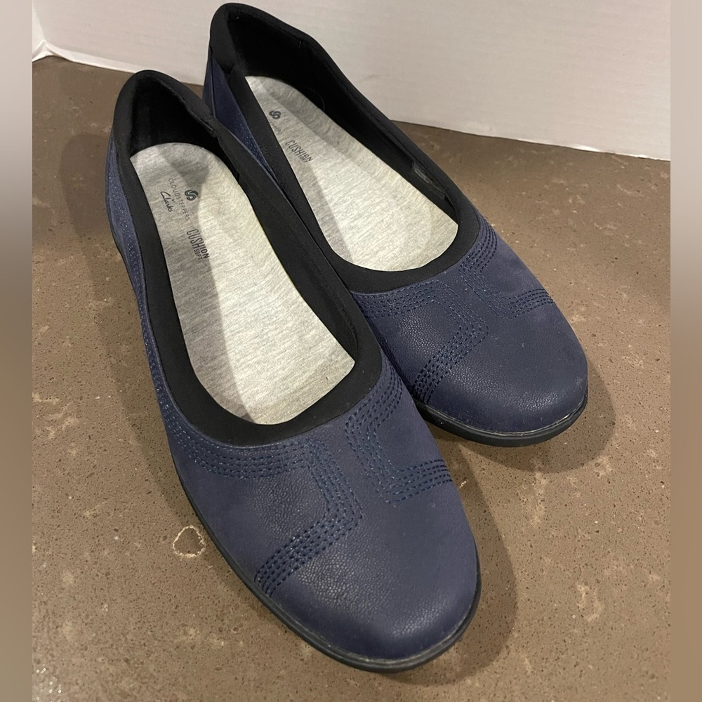 Clarks Dark Blue Loafers